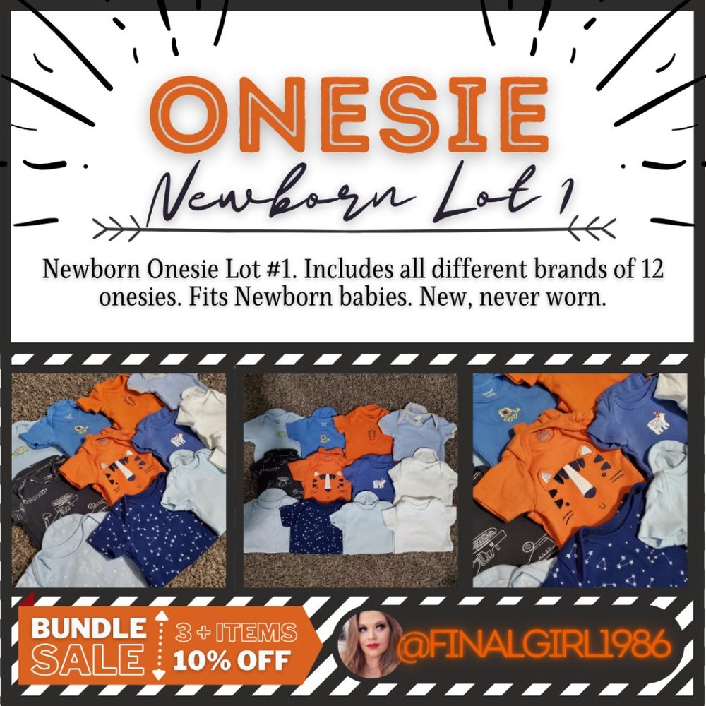 Newborn Baby Onesie Lot #1